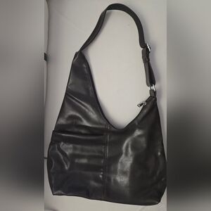 Shoulder Bag Faux Leather in Black